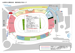 札幌厚別公園競技場 横断幕掲出可能エリア