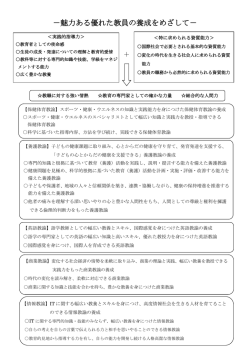 －魅力ある優れた教員の養成をめざして－