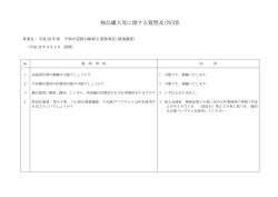 物品購入等に関する質問及び回答
