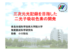 三次元光記録を目指した 二光子吸収色素の開発