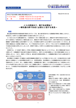 プレスリリース資料 - 国立遺伝学研究所