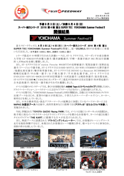 開催結果 - 富士スピードウェイ