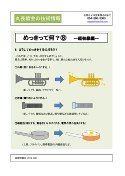 丸長鍍金の技術情報 - 丸長鍍金 株式会社