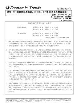 Economic Indicators 定例経済指標レポート