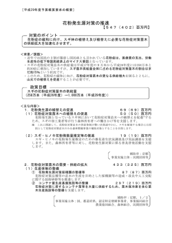 花粉発生源対策の推進