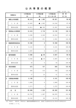 公 共 事 業 の 概 要