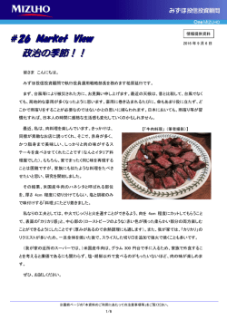政治の季節！！ - みずほ投信投資顧問株式会社