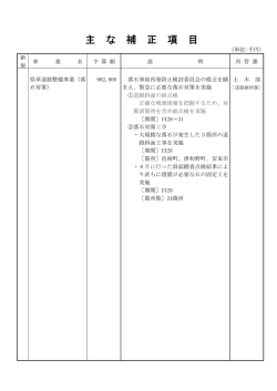主 な 補 正 項 目