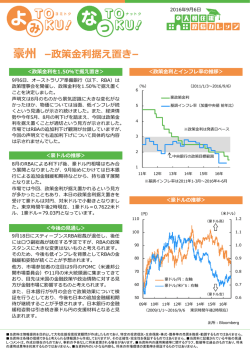 豪州 &ndash;政策  利据え置き