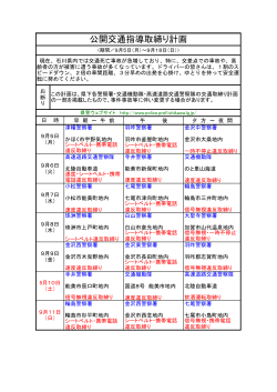 公開交通指導取締り