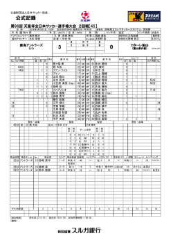 公式記録 - 日本サッカー協会