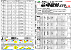 出走表3日目