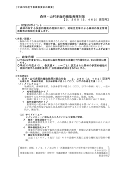 森林・山村多面的機能発揮対策