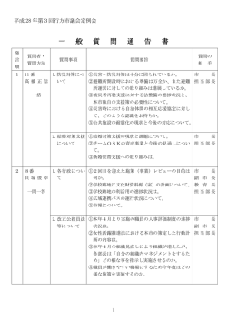 一 般 質 問 通 告 書