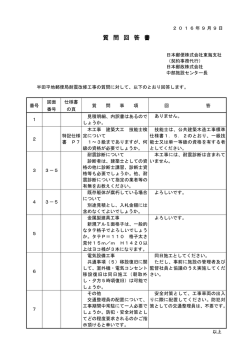 質問回答書 - 日本郵政