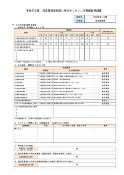 平成27年度 指定管理者制度に係るモニタリング実施結果調書