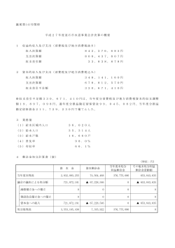 平成27年度釜石市水道事業会計決算の概要(78 KB pdfファイル)