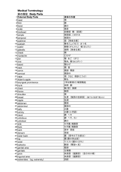 Medical Terminology 体の部位 Body Parts