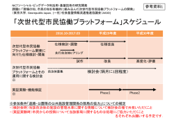 「次世代型市民協働プラットフォーム」スケジュール