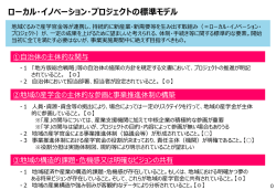 ローカル・イノベーション・プロジェクトの標準モデル（PDF:343KB）