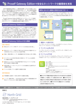 Proself Gateway Editionチラシ