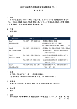 ものづくり企業の経営改善活動支援（第 2 クルー）