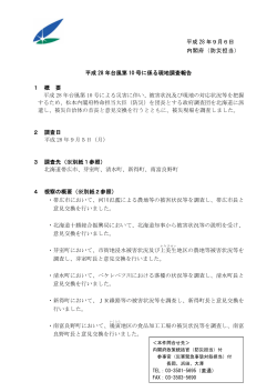 平成28年台風第10号に係る現地調査報告