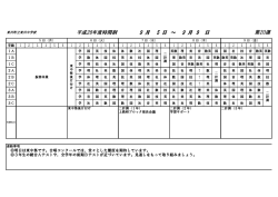 平成28年度時間割 9 月 5 日 ～ 9 月 9 日 第20週