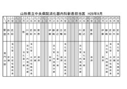 H28.9 消化器内科新患担当医一覧