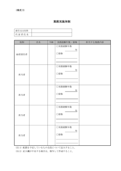 業務実施体制