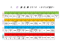 1． 旗 乱 舞 2 0 1 6
