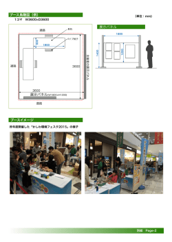 ブースイメージ ブース鳥瞰図（例） 展示パネル(W1800 H1200) 展示パネル