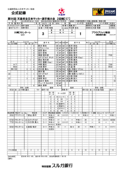 公式記録 - 日本サッカー協会