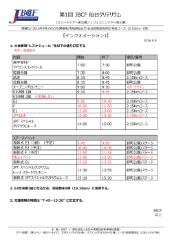 9/9更新：インフォメーション1（PDF） - JBCF 全日本実業団自転車競技