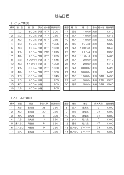 県ジュニア陸上競技選手権競技日程を掲載