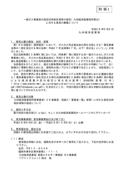 別 紙1 - 経済産業省 九州経済産業局