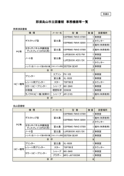 那須烏山市立図書館 事務機器等一覧