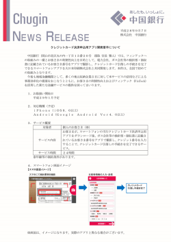 中国銀行リリース(クレジットアプリ)