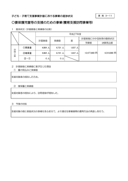 資料3-11 養育訪問支援事業等の進捗状況 （PDF 159.6KB）
