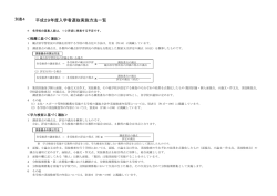 別表4 平成29年度入学者選抜実施方法一覧
