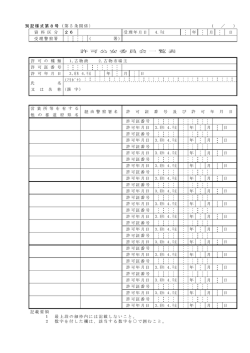 許可公安委員会一覧表
