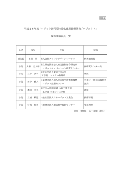 採択審査委員一覧
