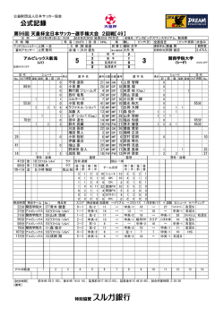 公式記録 - 日本サッカー協会