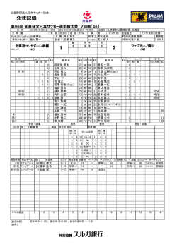 公式記録 - 日本サッカー協会