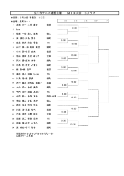 立川市テニス連盟主催 MIX大会 Bクラス