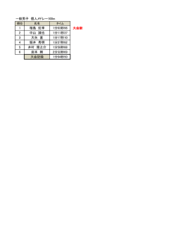 一般（オープン）男子個人メドレー100m（PDF：36KB）