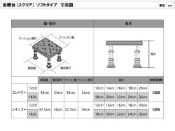 浴槽台[ユクリア] ソフトタイプ 寸法図