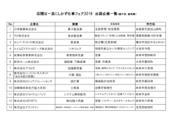 参加企業一覧 - 岐阜市ホームページへ