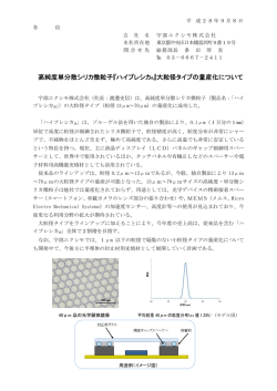 高純度単分散シリカ微粒子『ハイプレシカ&reg;』大粒径タイプ