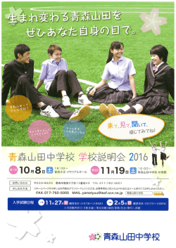 学校説明会案内チラシ（pdf形式